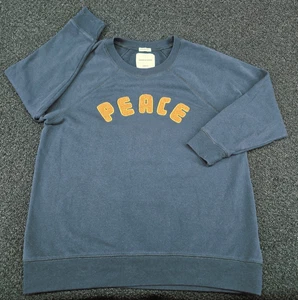American Eagle PEACE Jegging Fit AHH-Mazingly Soft Sweatshirt Large Blue - Picture 1 of 13