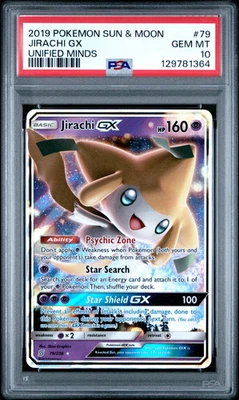 2019 Pokemon Sun & Moon Unified Minds Jirachi GX #79 Unified Minds PSA 10 - Image 1 of 2