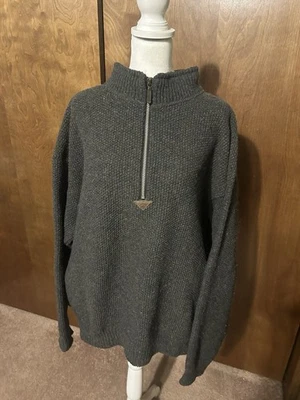 Early Winters Wool Mens L USA Wool 1/2 Zip Knit Pullover Sweater - Image 1 of 4