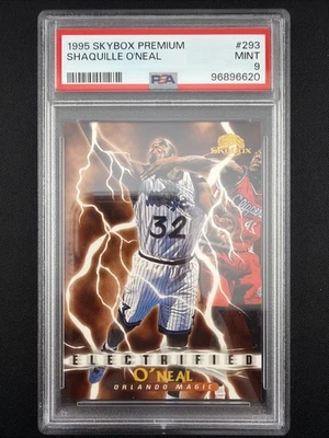 Shaquille O'Neal #293 1995-96 Skybox Premium electrificado PSA 9 Foto 1 de 2