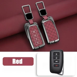 1x Zinc Alloy Leather Car Key Case Cover For Lexus RC RX ES NX LS LX IS GS RC300 - Picture 1 of 15