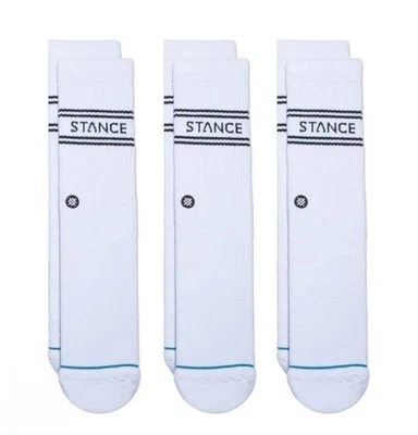 Paquete de 3 Stance Basic - Blanco - Calcetines informales - Mezcla de algodón - Talla L 9-13 Foto 1 de 4