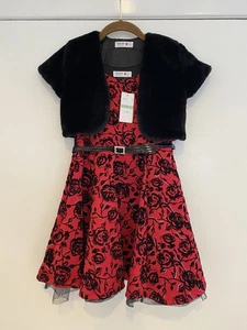 Jugend Weihnachten Urlaub Party Kleid Größe 8-Neu mit Etikett - Bild 1 von 7