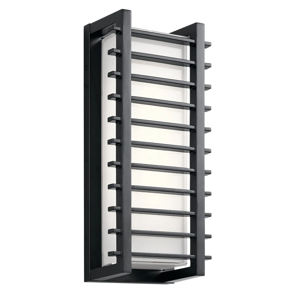 Aplique de pared LED Kichler 49785LED negro Rockbridge 2 luces 16,25" H Foto 1 de 1