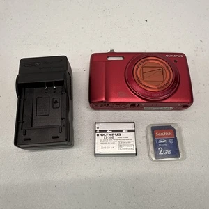 Olympus VR-340 16 Megapixel Compact Camera Red - Picture 1 of 15