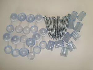50 x PVC-Wellplattenbefestigungen - inkl. Abstandshalter & Dichtkappen.(5 Packungen à 10 Stück) - Bild 1 von 5