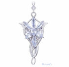 Arwens Abendstern Replik mit 7 diamantähnlichen Zirkon-Kristallen, hard Platined