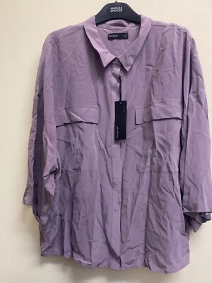 M&S Autograph Pure Silk Purple Top Blouse UK 16 - Image 1 of 4
