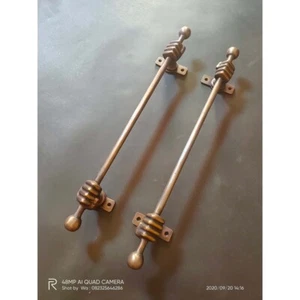 Coppia Maniglie Porta Ingresso Principale 15" Pollici Vintage Eleganti Mano Uniche Tira Solide - Foto 1 di 3