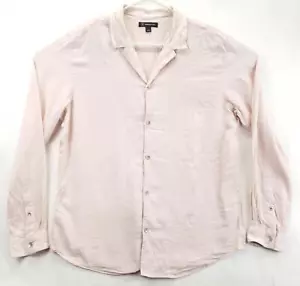 INC International Concepts Shirt Mens Large Pink Linen Long Sleeve Button-Up - Picture 1 of 12