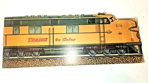RARE-UNUSED for COLLECTOR TRAINS TO COLOR Whitman Publishing 1950 Coloring book - Picture 1 of 15
