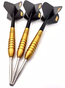22g or 24g Gold Titanium Tungsten Darts 90% Barrels, Stems & Pentathlon Flights - Picture 1 of 16