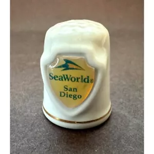 Sea World San Diego Ceramic Souvenir Thimble - Picture 1 of 6