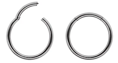 Anello Piercing In Titanio 0,8Mm Segmento Clicker Septum Naso Frenulo Orecchio - Immagine 1 di 4