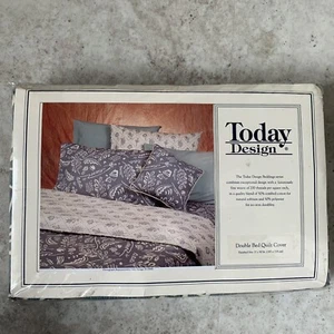 200 Thread Count Double Bed DUVET QUILT COVER Blue, White 72 X 90”/ 183 x 228 cm - Picture 1 of 4