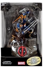 Marvel Deadpool Finders Keypers Statue & Keychain Blue/Yellow X-Men Suit (FYE Ex - Picture 1 of 6