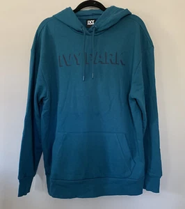Neu mit Etikett Ivy Park dunkel türkisfarbener Pullover Oversize Shadow Logo Hoodie Damengröße S - Bild 1 von 8