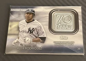 2021 Topps Update 70th Anniversary Logo Patch Alex Rodriguez New York Yankees - Picture 1 of 2