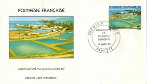 1980.Papeete-Fdc Enveloppe 1°Jour**Aquaculture-CNEXO-Polynésie-Timbre-Yv.150 - Imagen 1 de 1