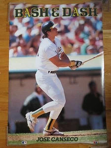 1990 Costacos Brothers JOSE CANSECO No. 33 OAKLAND A'S "Bash & Dash" Poster - Picture 1 of 1