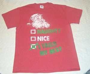 (S1030) Ho provato il mio meglio - Maglietta Babbo Natale - Grafica Uomo Taglia M - Foto 1 di 3