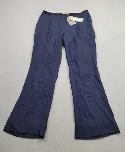 Schumacher transparente Schlaghose Damen mittelblau weites Bein 100 Seide gefüttert Hose - Bild 1 von 17