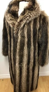 GENUINE RACCOON FUR COAT FOR MEN LENGTH 41" Sz.XS 19-807 - Bild 1 von 6
