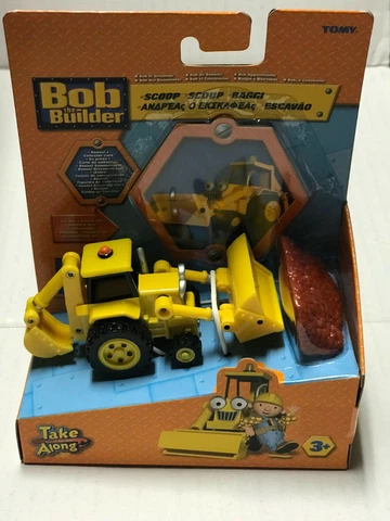 Bob the Builder Take Along SCOOP die-cast vehicle by TOMY - LC65106 - New & Rare Cover