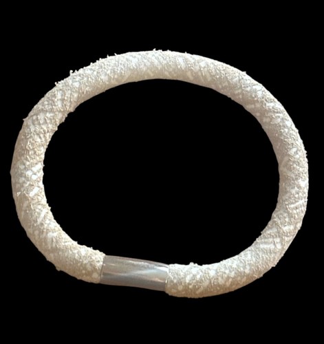 OFF WHITE Bracciale Brighton Woodstock beige e bianco misura ML magnetico
