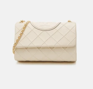Neu ohne Etikett Tory Burch FLEMING WEICHE WANDELBARE SCHULTERTASCHE IN ELFENBEIN - Bild 1 von 6