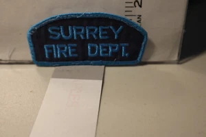 fire patch  SURREY FIRE DEPT BRITISH COLUMBIA CANADA BLUE ROCKER - Picture 1 of 1