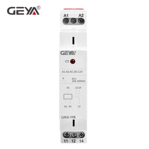 Auxiliary Relay AC/DC12V Electromagnetic Relay 8A/16A SPDT Module Relay Din Rail - Picture 1 of 16