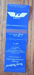 CLICK MATCHBOOK COVER: FIRST FEDERAL MATCHCOVER (GROVE CITY, PENNSYLVANIA) -D5 - Imagen 1 de 2