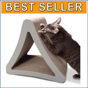 3-Sided Vertical Cat Scratching Post - Recyclable Cardboard Lounge - 18" & 24" - Picture 1 of 12