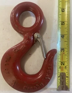 CROSBY WLL 2T EYE HOOK LIFT WITH LATCH SEE PHOTOS FOR MEASUREMENTS AND DETAILS - Picture 1 of 4