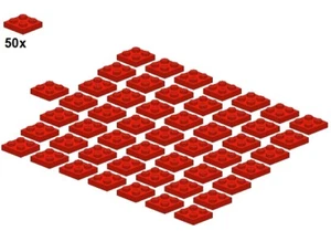 LEGO® - Plates - Red - 3022-01 - 2x2 (50Stk) - Platte - Rot - Bild 1 von 1
