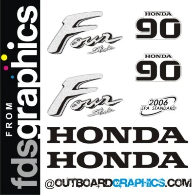 Honda BF90 90hp 4 stroke outboard engine decals/sticker kit - Image 1 of 4