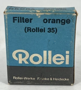 Vintage NOS Original Rollei 35 Filter NKORA Orange 200 530 Filter W Case Box - Picture 1 of 7
