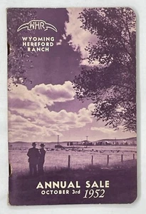 Wyoming Hereford Ranch Vintage Cattle Catalog Cheyenne 1952 - Picture 1 of 5