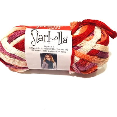 Premier Yarns Starbella Yarn Happy Pinks Color 04 Acrylic 6 PLY Dye Lot S7015 - Image 1 of 4