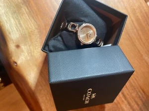 Brand New Coach Woman’s Park Rose Gold Bangle Watch Rose Dial. Never worn. - Picture 1 of 3