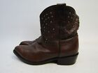 Harley Davidson Womens Size 10 M Brown Leather Studded Ankle Riding Boots