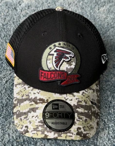 New Atlanta Falcons NFL New Era 9Forty Black & Camo OSFM Cap Hat Snapback - Picture 1 of 2