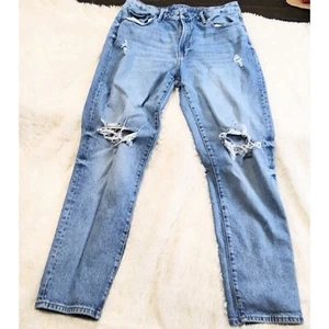 Ana A New Approach mid rise boyfriend denim jeans distressed size 16 tall - Picture 1 of 10