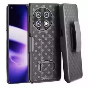 For OnePlus 11 9 8 Pro 7T Nord N200 N10 Holster Belt Clip Cover + Hybrid Case - Picture 1 of 14
