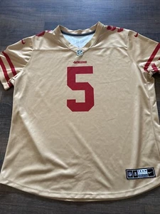 Nfl 49ers Trey Lance 5 Adult size XL Jersey Gold and Red color - Picture 1 of 14