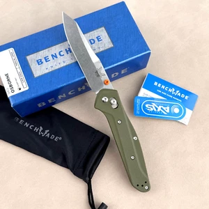 Benchmade 940 Osborne Green G10 Handle S30V Stainless Axis Lock Knife - Picture 1 of 9
