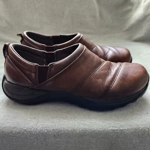 LL Bean Shoes Womens 9 Brown Leather Comfort Mocs Clogs Slip On Outdoor - Picture 1 of 12