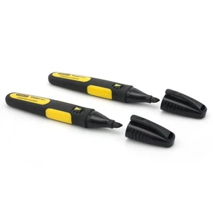 Stanley 0-47-314 FatMax Black Permanent Marker Chisel Tip (Pack Of 2) - Picture 1 of 5