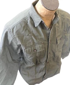 Camisa chaqueta bereber forrada Moose Creek para hombre oliva - ¡NUEVA! - Imagen 1 de 9